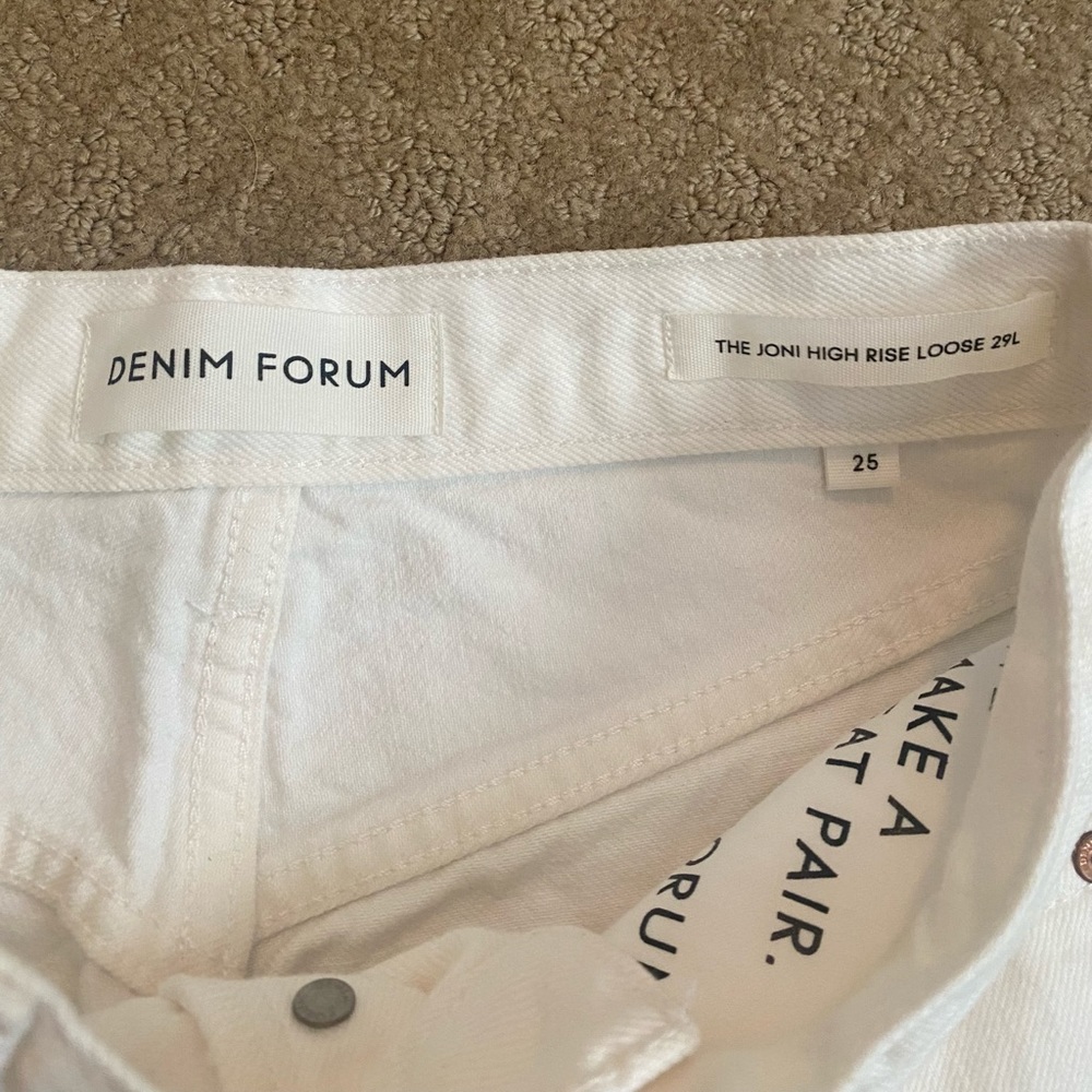 Aritzia Denim Forum Joni High Rise Loose White - Picture 4 of 5